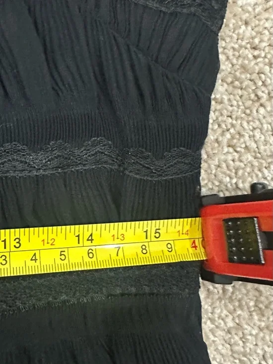 Kay Unger Black Strapless Lace Top Size 12 Elegant Evening Romantic - Picture 5 of 6